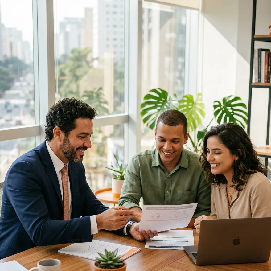 Equipe Vix Finance em atendimento